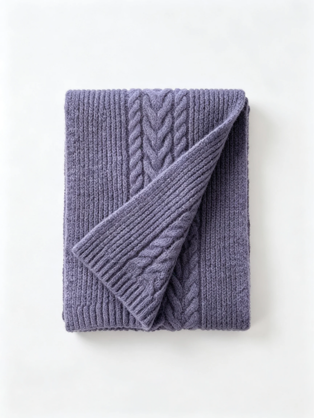Brushed Rib Wool-Blend Scarf