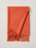 300g Cashmere-Feel Oversized Fringe Scarf | Solid Blanket Wrap