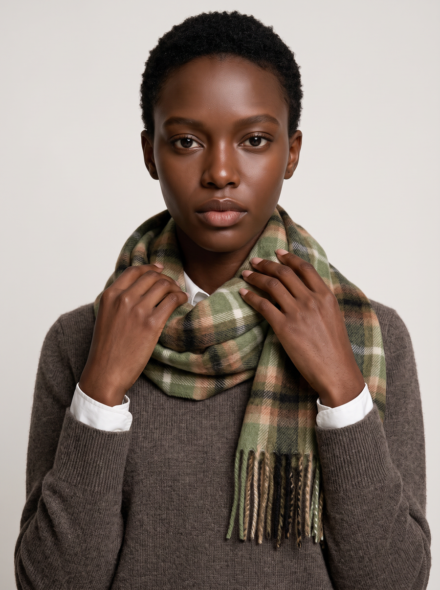 100% Wool Heritage Plaid Scarf