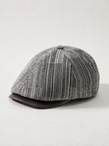 Tweed Stripe Newsboy Cap
