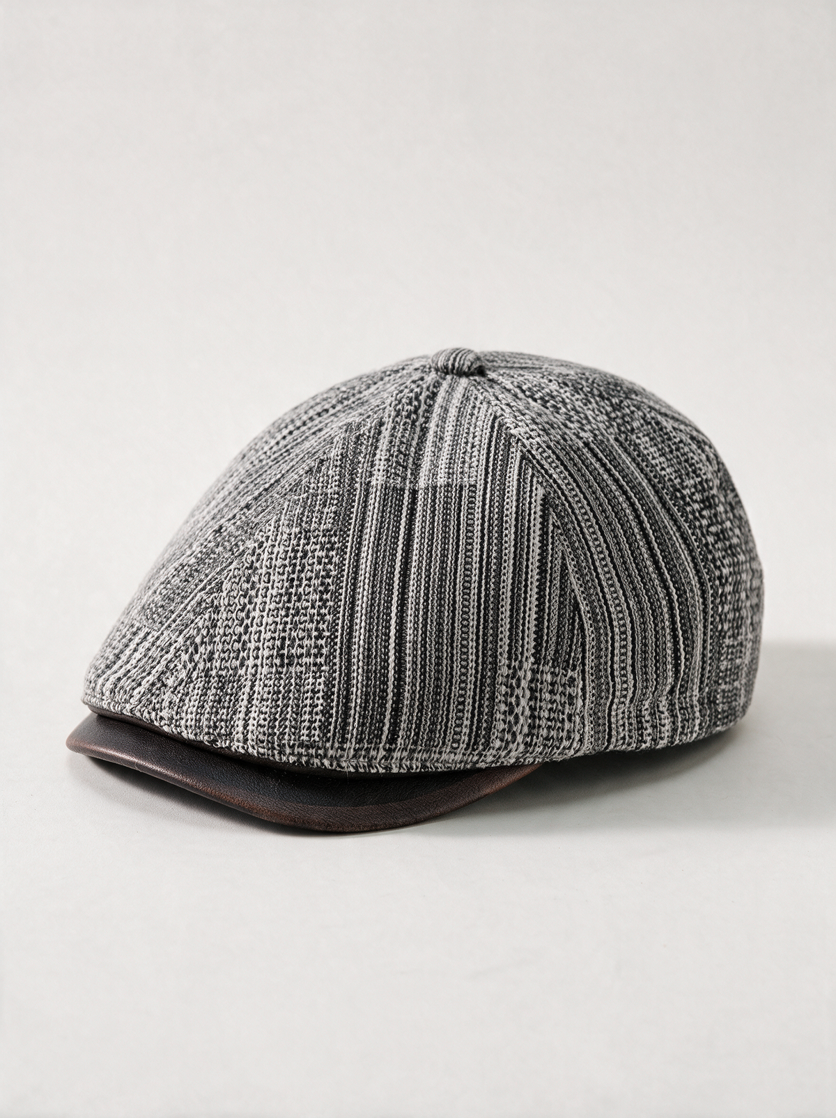 Tweed Stripe Newsboy Cap