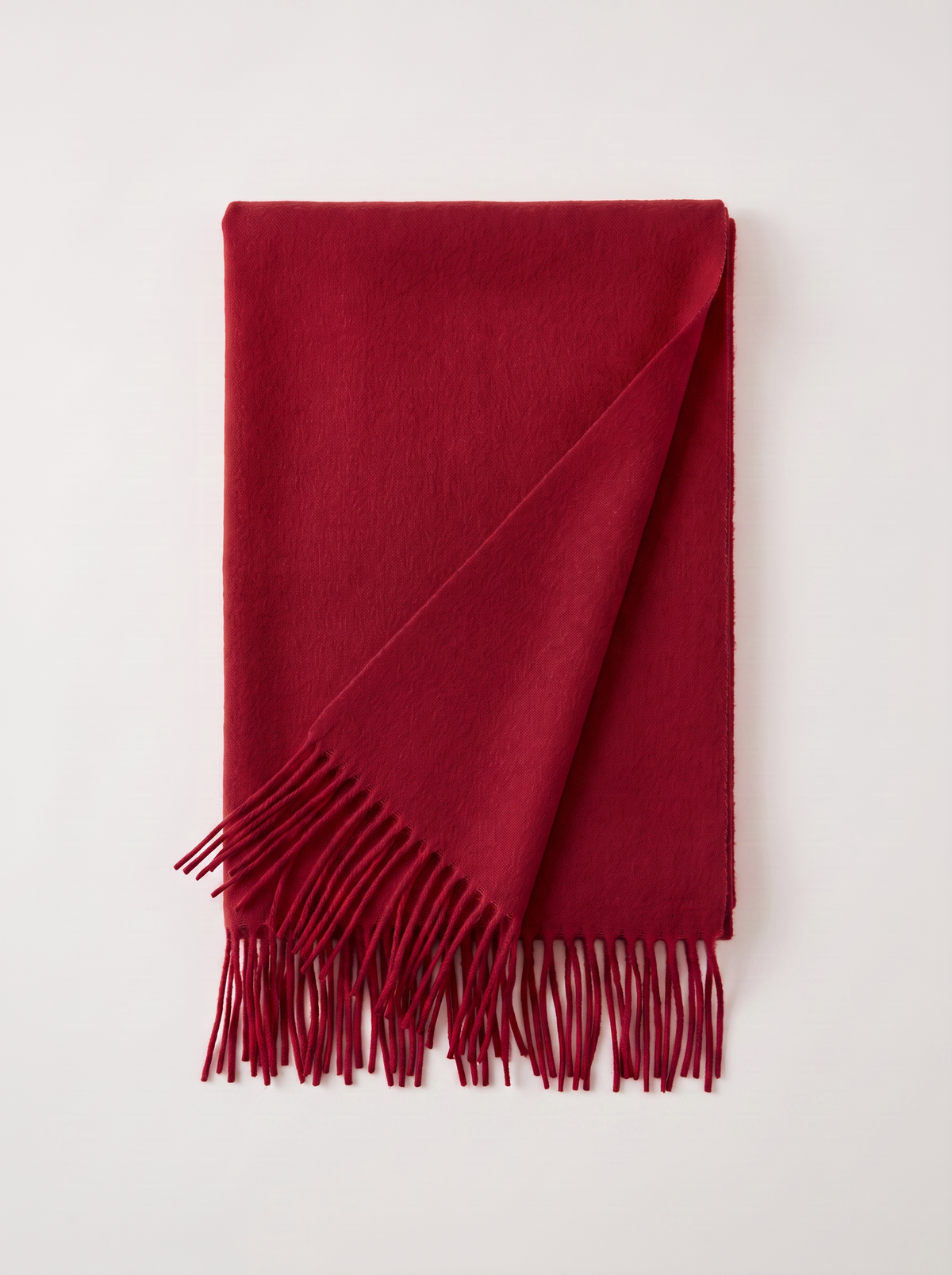 300g Cashmere-Feel Oversized Fringe Scarf | Solid Blanket Wrap