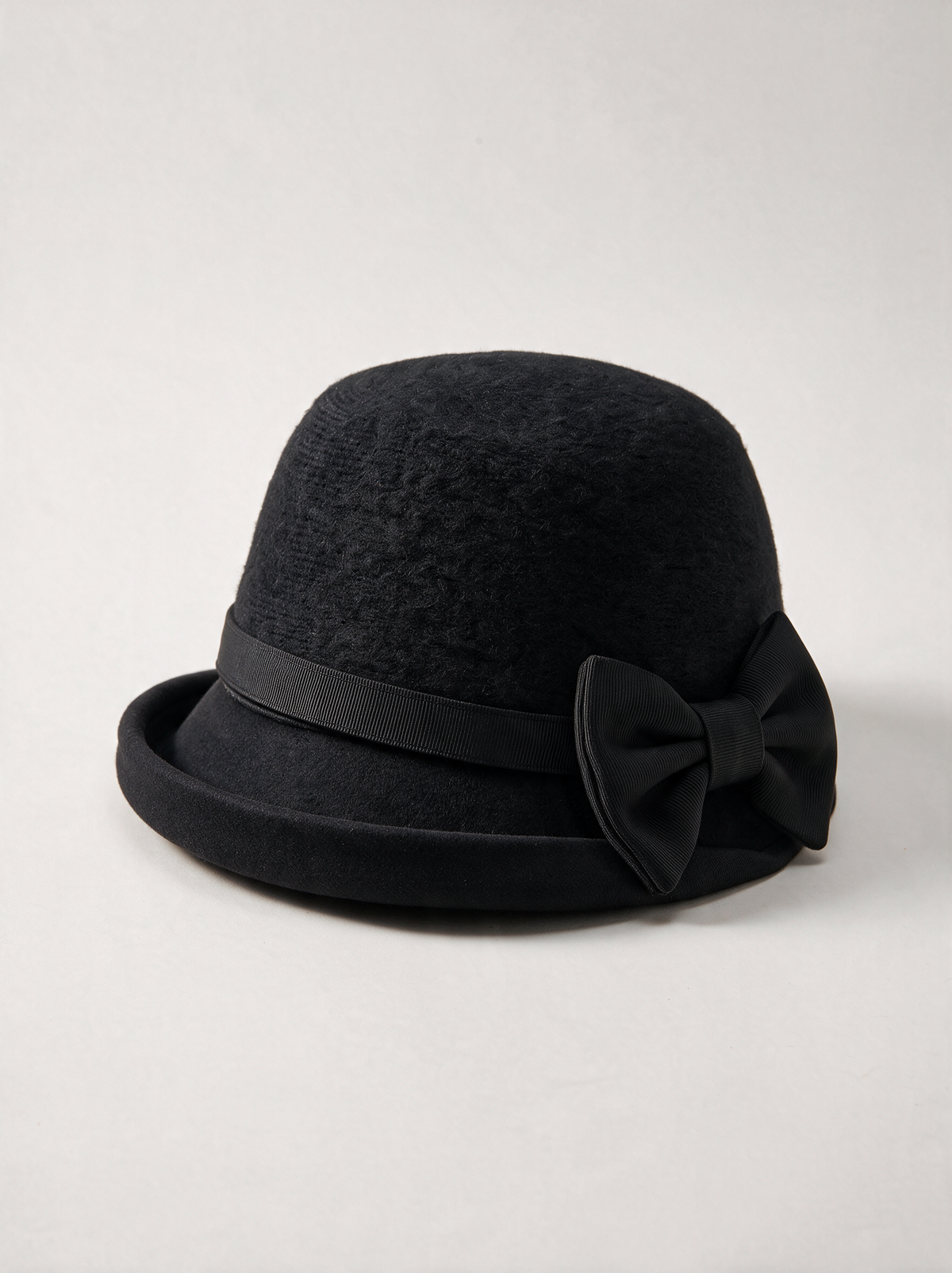 Wool-Blend Bow Bucket Hat