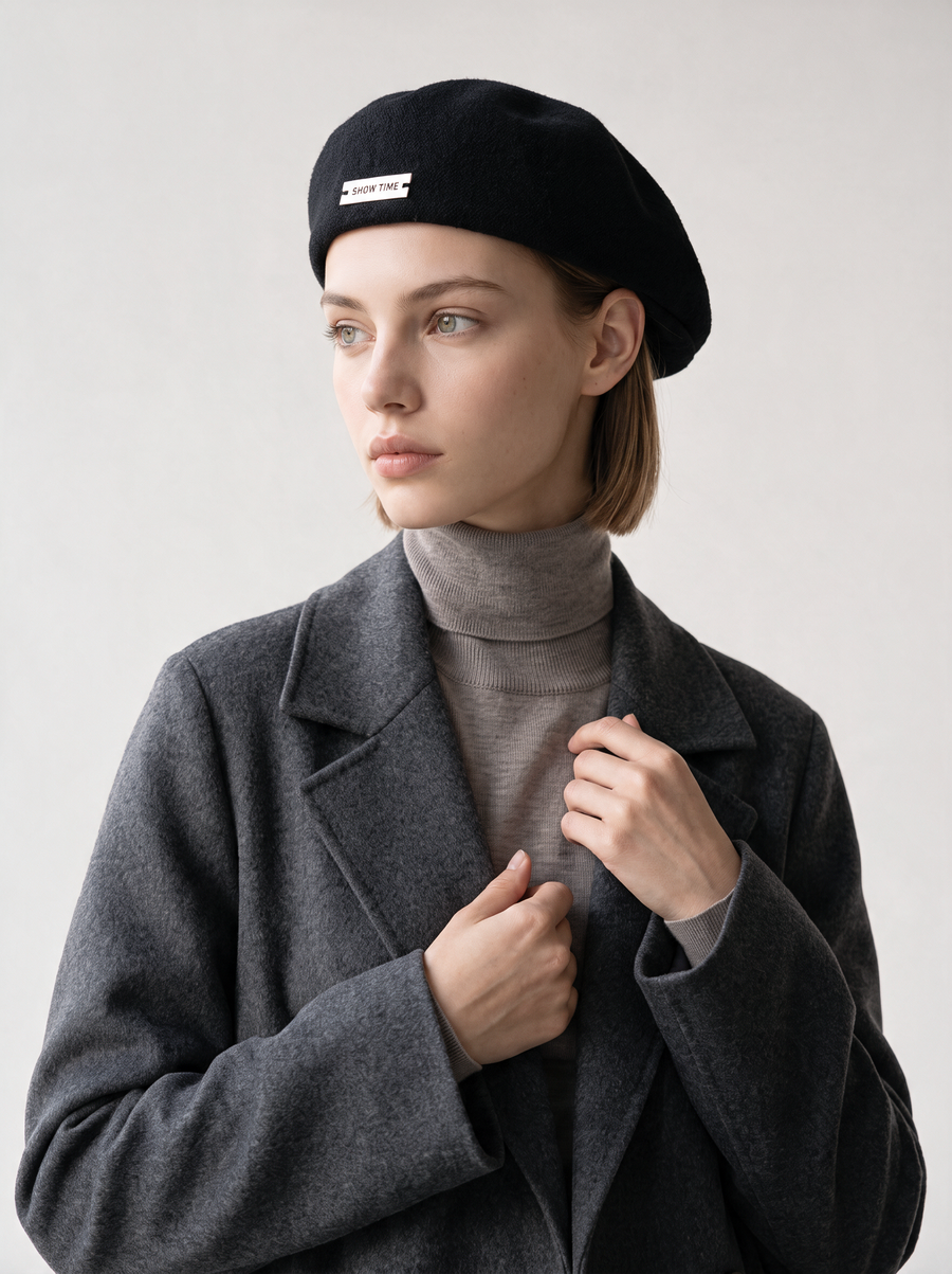 Wool-Blend Newsboy Cap