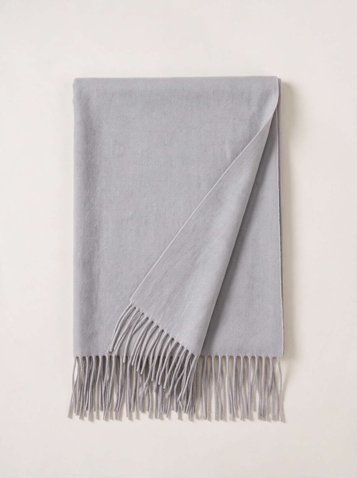300g Cashmere-Feel Oversized Fringe Scarf | Solid Blanket Wrap