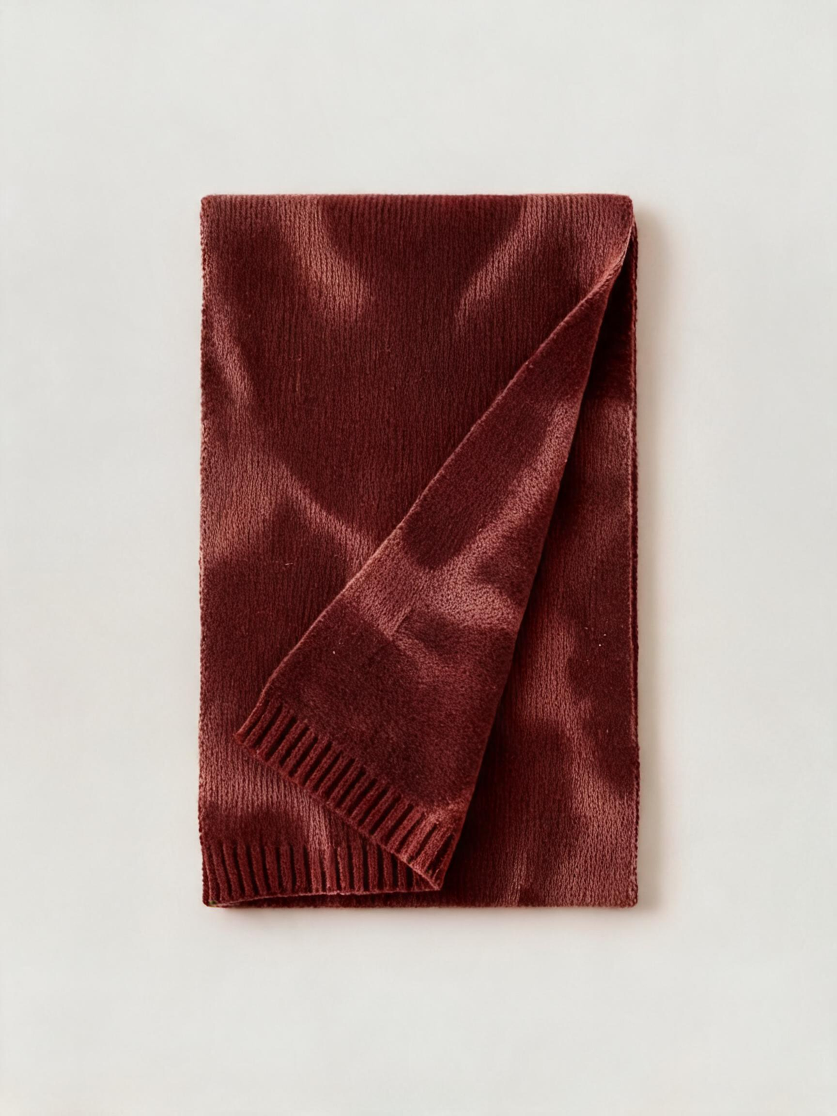 Painterly Colour 100% Wool Knit Scarf