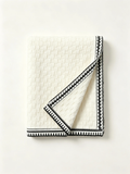 Geometric Border Knit Scarf