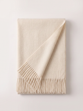 100% Australian Wool Fringed Scarf — Long Solid Wrap