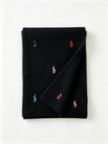 Embroidered Short Knit Scarf