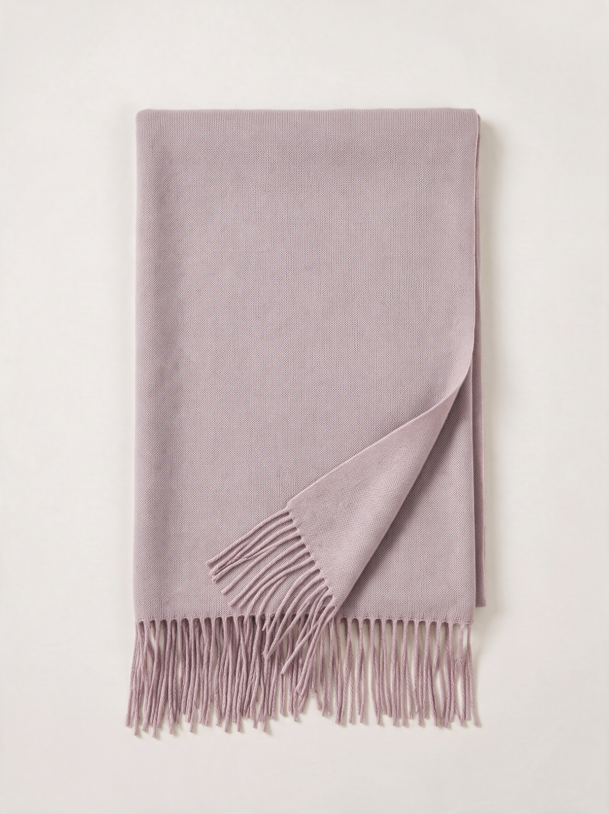 300g Cashmere-Feel Oversized Fringe Scarf | Solid Blanket Wrap