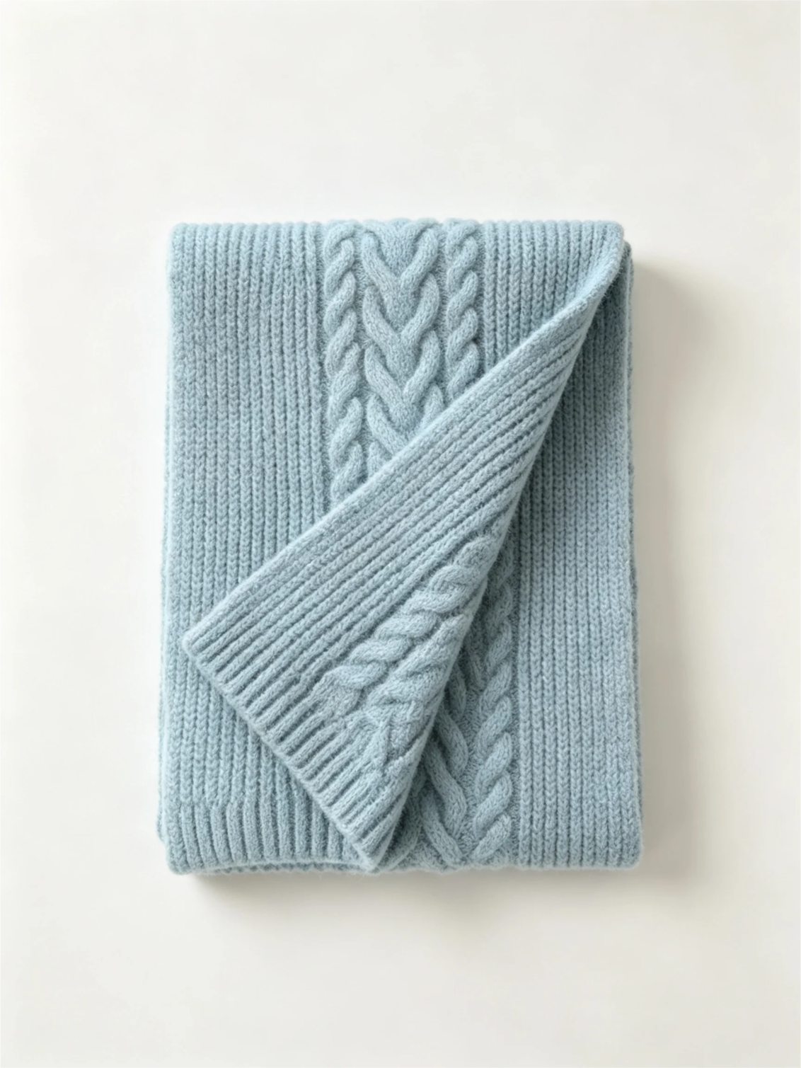 Brushed Rib Wool-Blend Scarf
