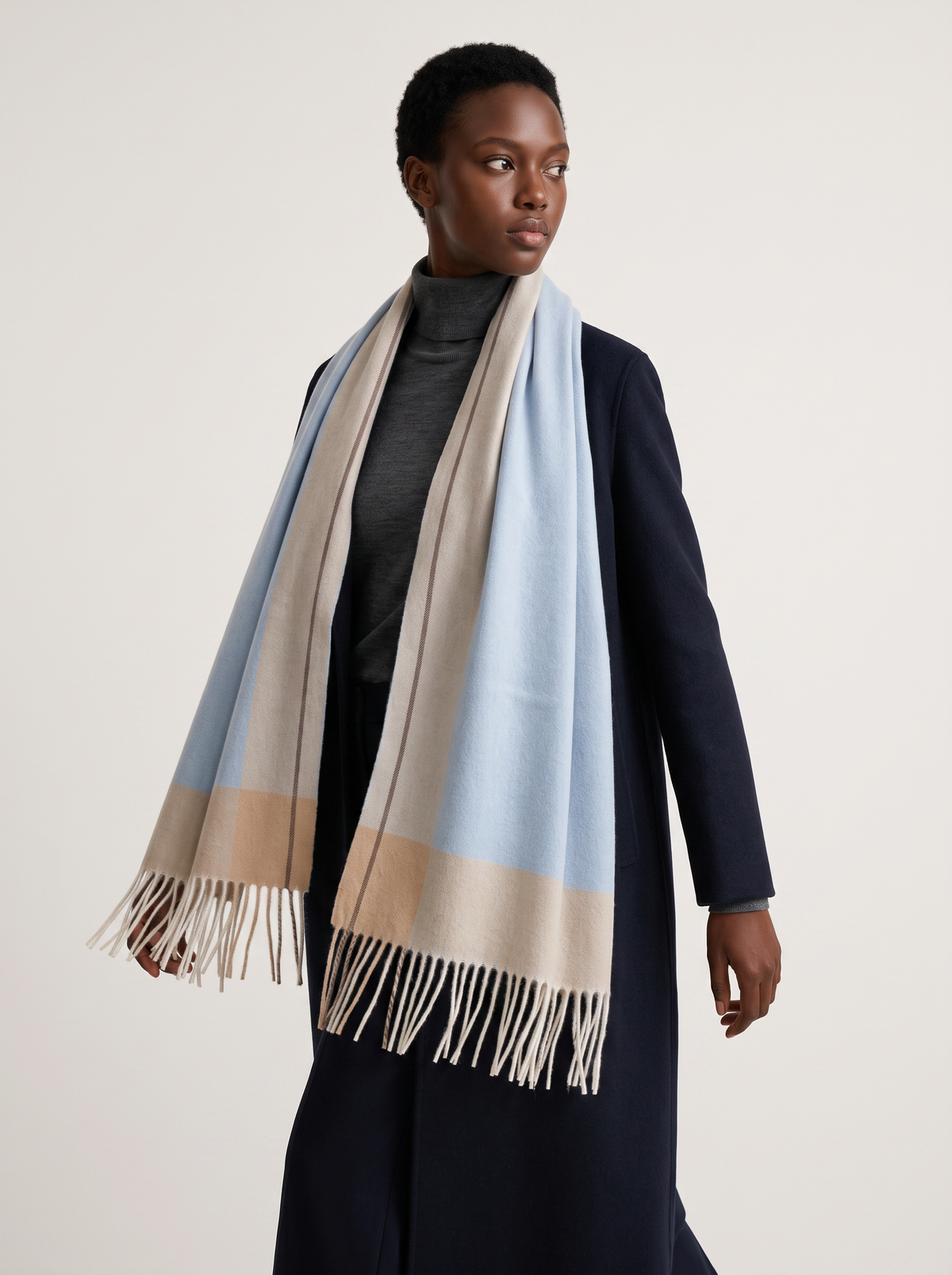 100% Australian Wool Border Scarf