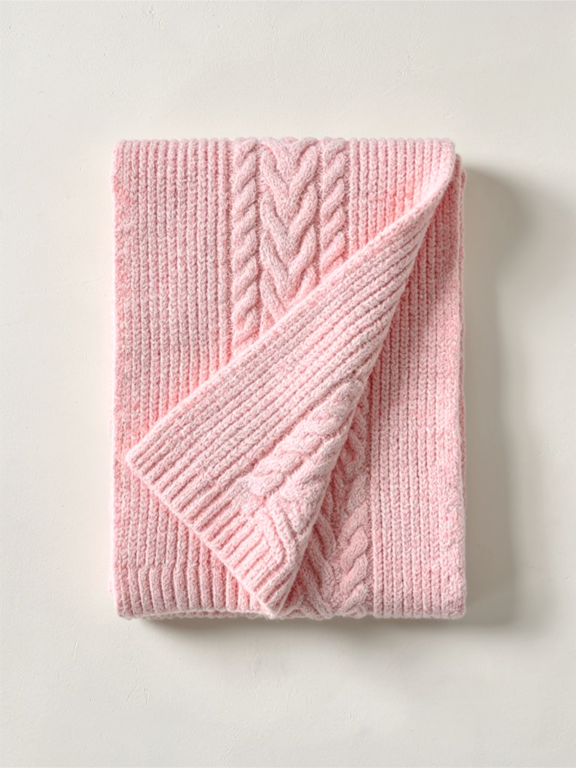 Brushed Rib Wool-Blend Scarf
