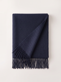100% Australian Wool Fringed Scarf — Long Solid Wrap