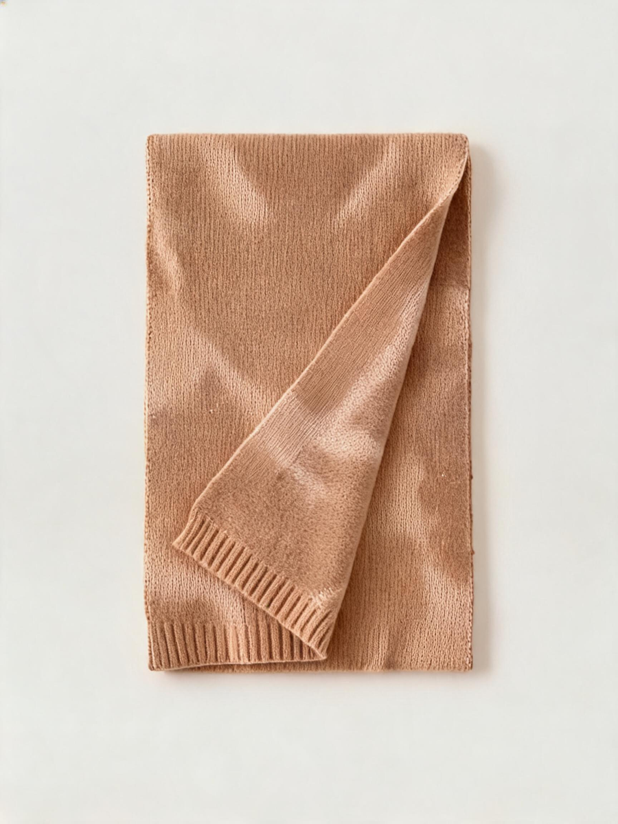 Painterly Colour 100% Wool Knit Scarf