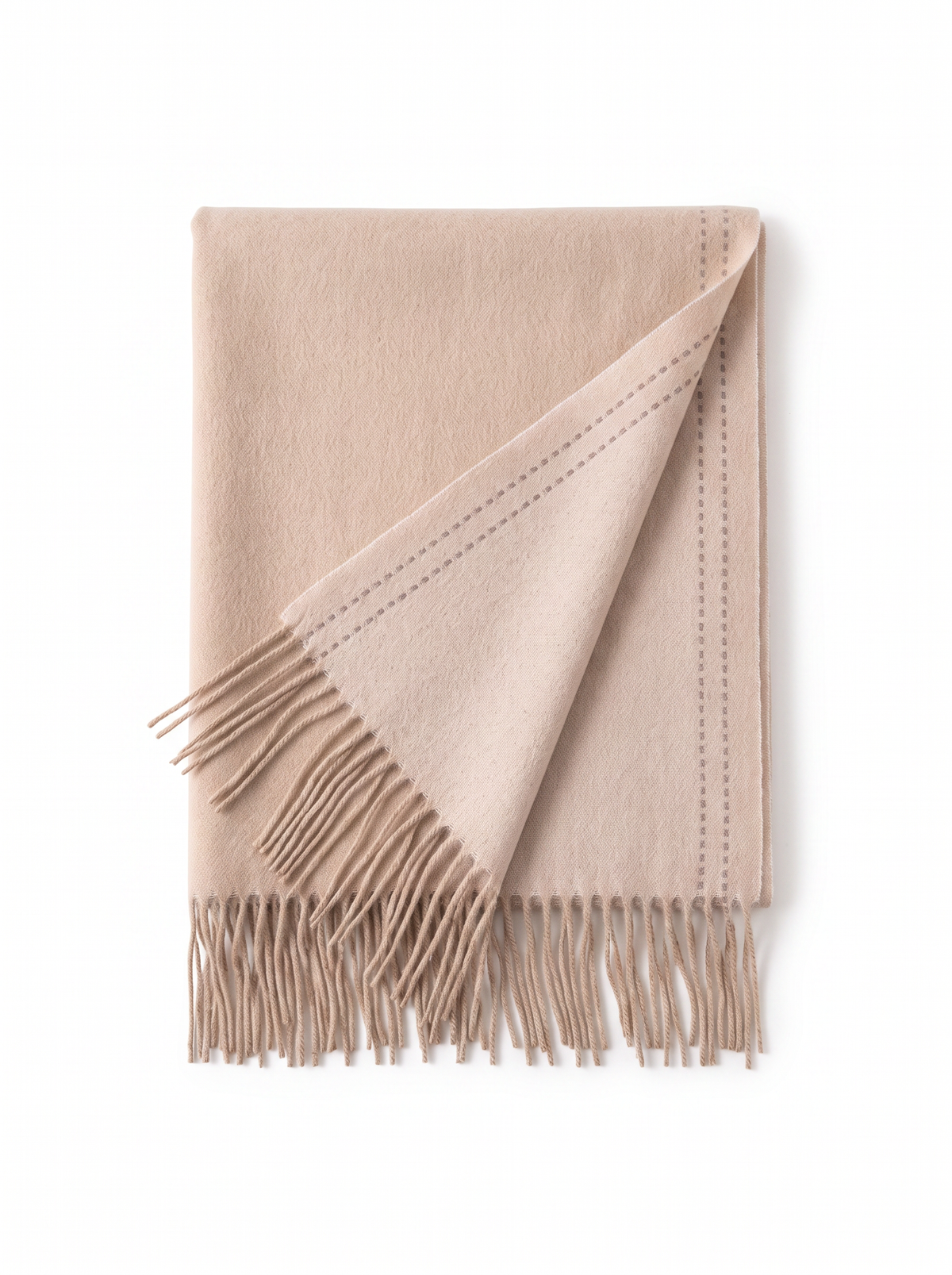100% Wool Minimalist Border Scarf