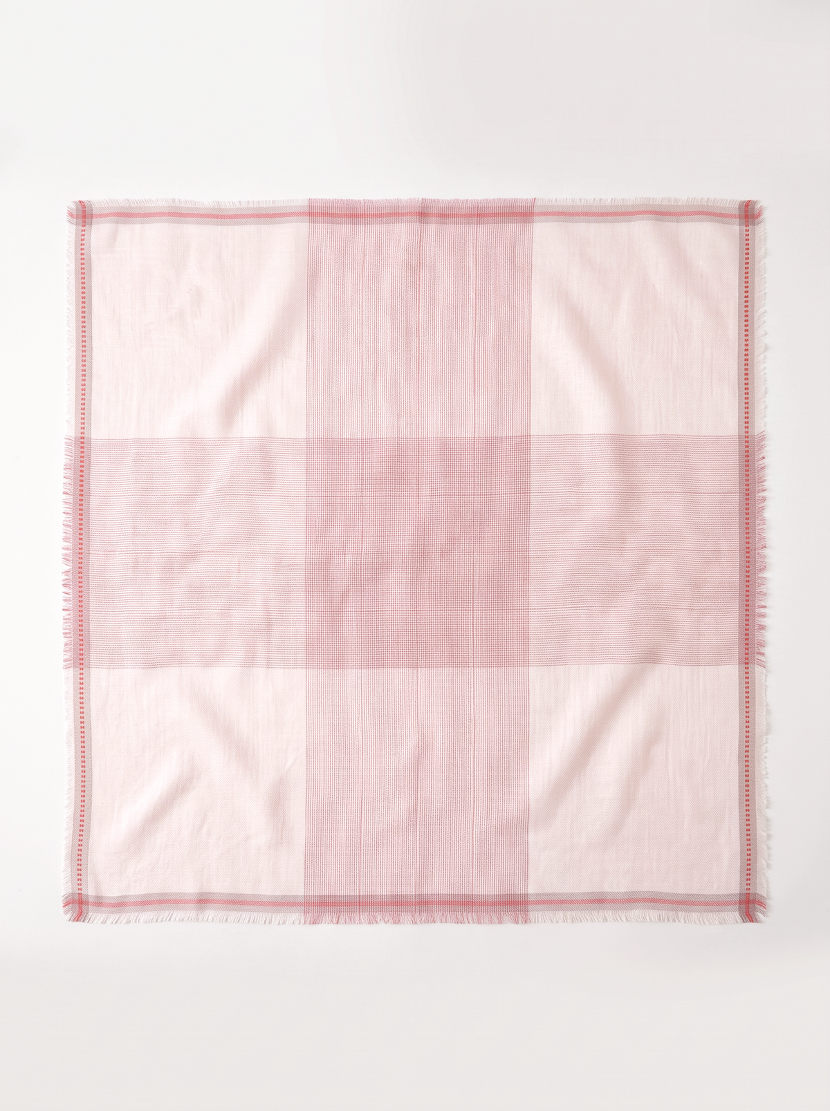 100% Cashmere Square Scarf | Colour-Block Panel Design