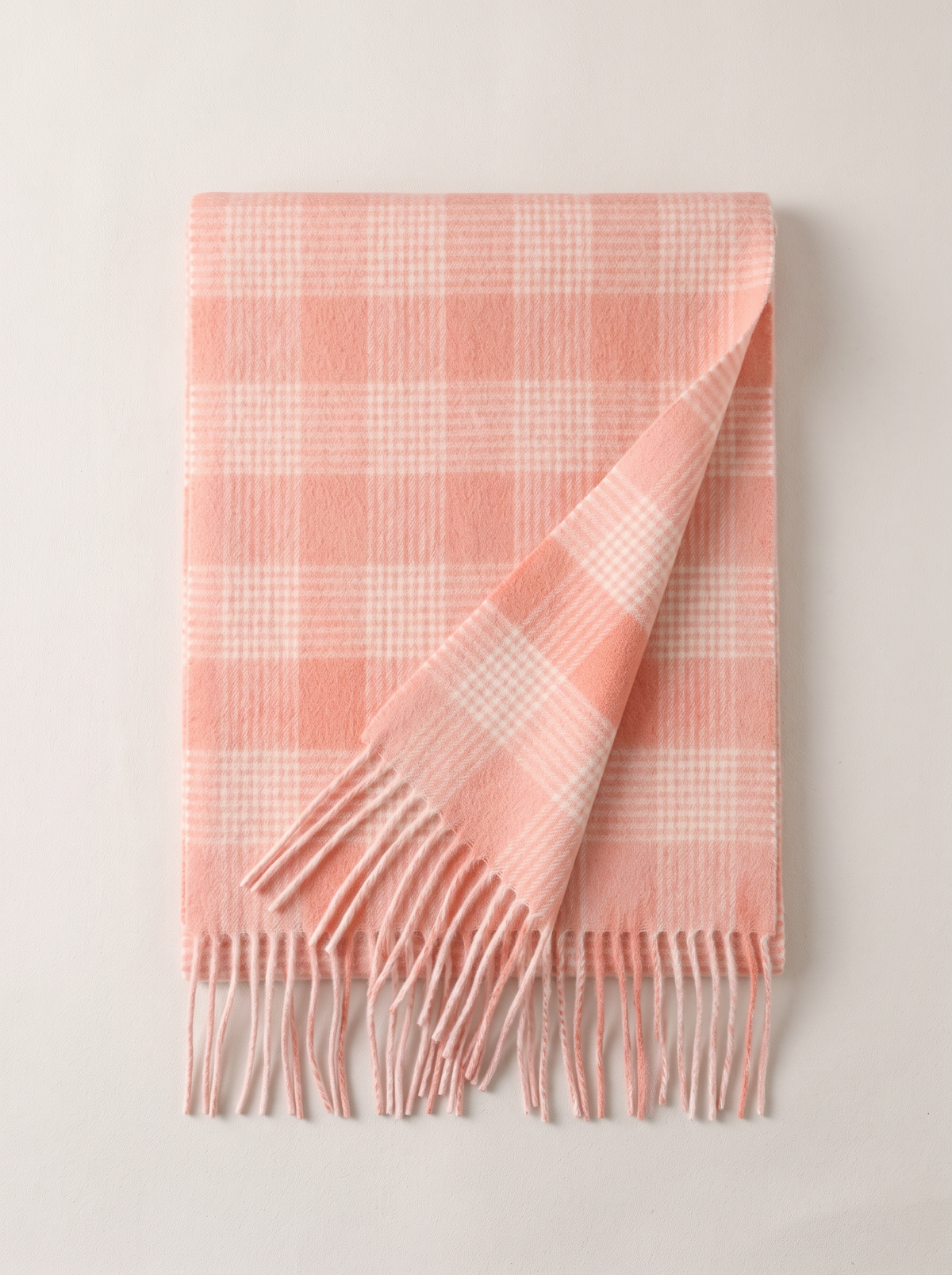100% Wool Fine-Line Check Scarf