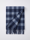 100% Wool Fine-Line Check Scarf