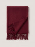 Wool-Blend Oversized Fringed Wrap — Brushed Winter Shawl