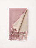 Double-Faced Solid Scarf | Cashmere-Feel Long Fringe Wrap