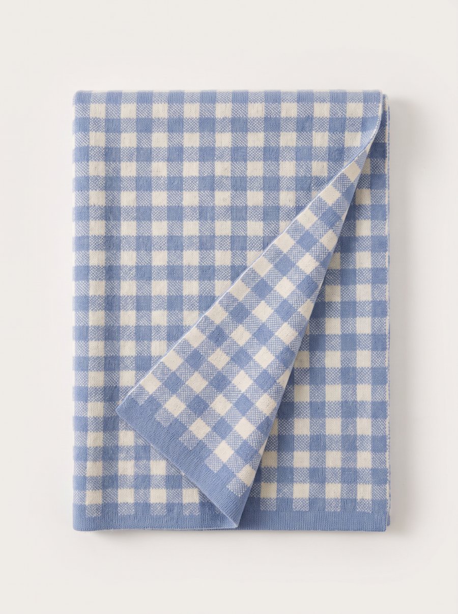 100% Wool Mixed Check Scarf