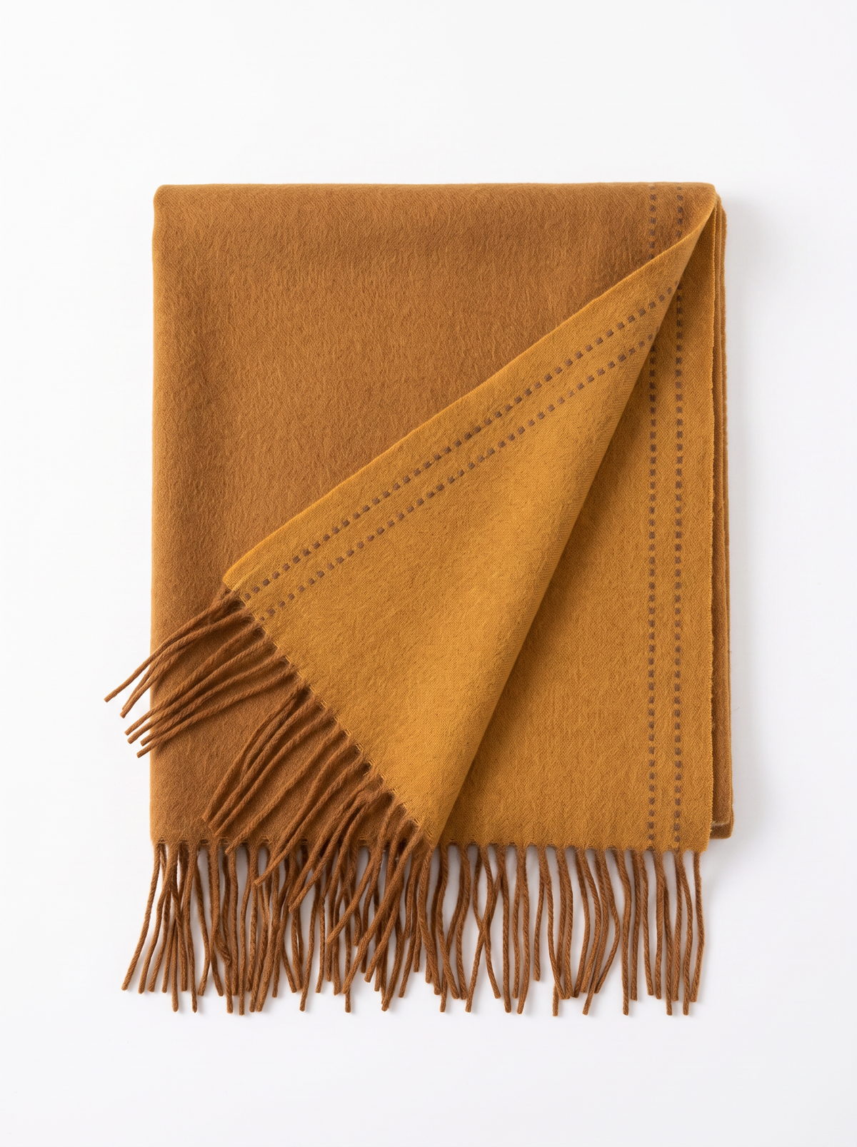 100% Wool Minimalist Border Scarf