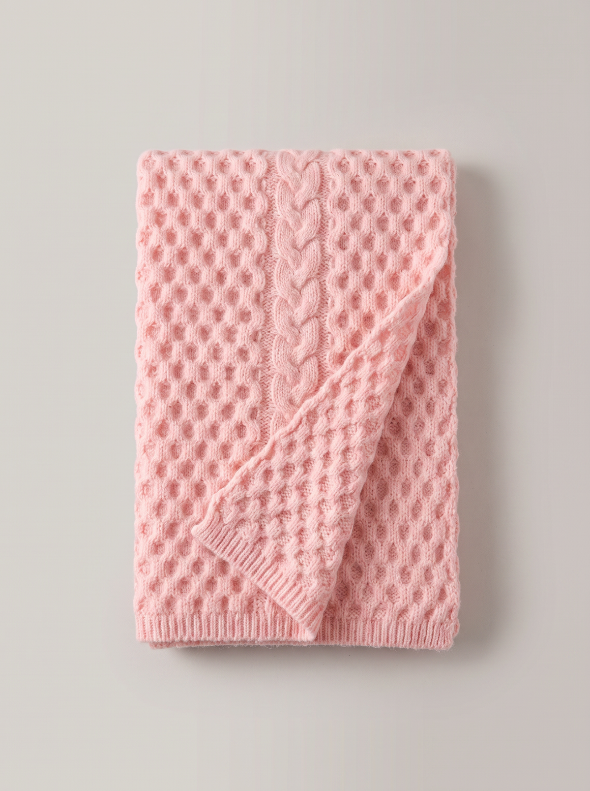 Textured Honeycomb Knit Scarf