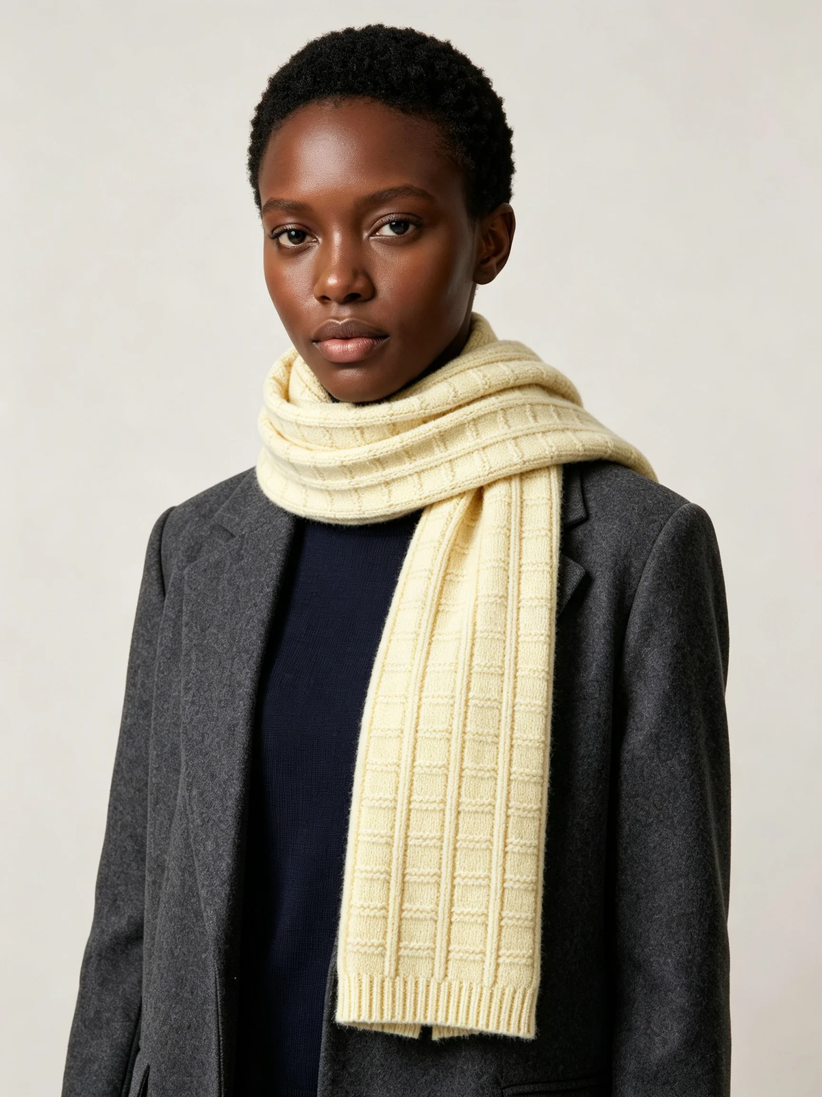 Cable-Knit Winter Scarf