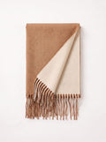 Double-Faced Solid Scarf | Cashmere-Feel Long Fringe Wrap