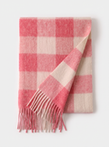 100% Wool Windowpane Check Scarf
