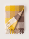 100% Wool Windowpane Check Scarf