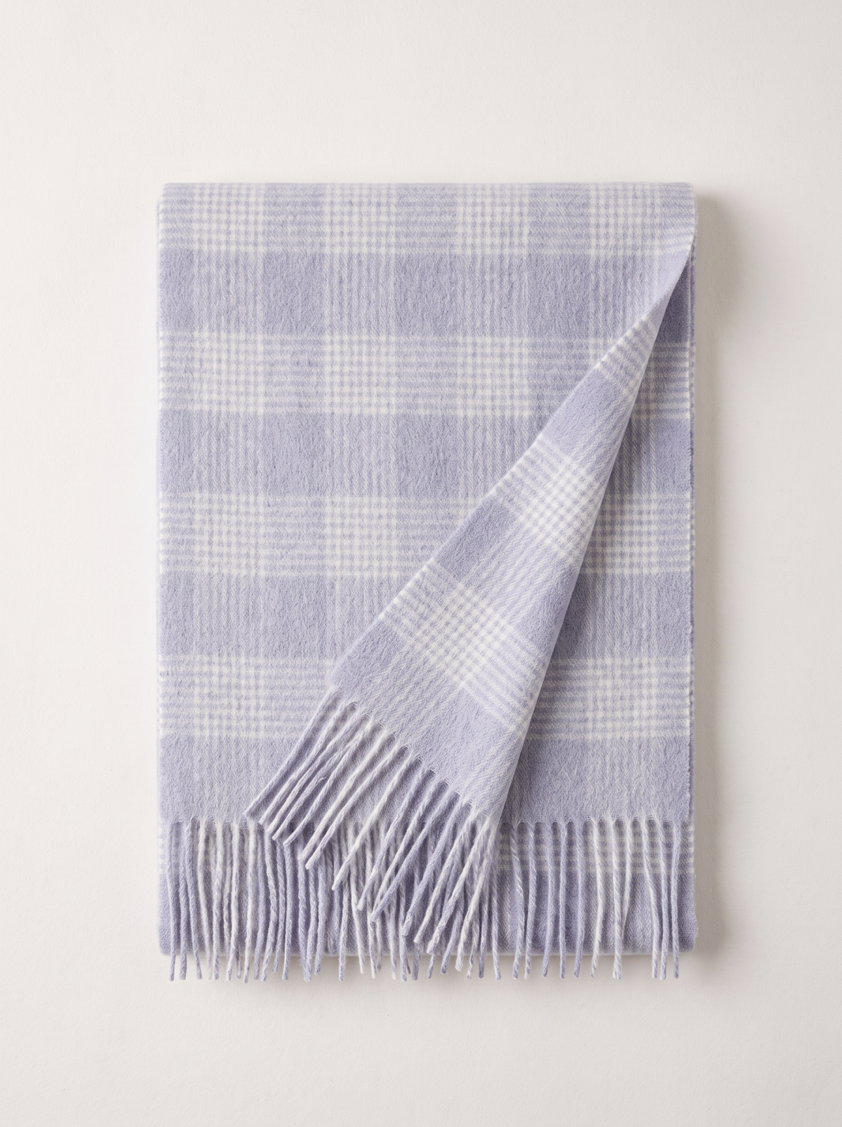 100% Wool Fine-Line Check Scarf