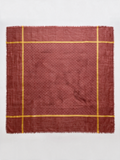 100% Cashmere Square Scarf — Crosshatch Line Print