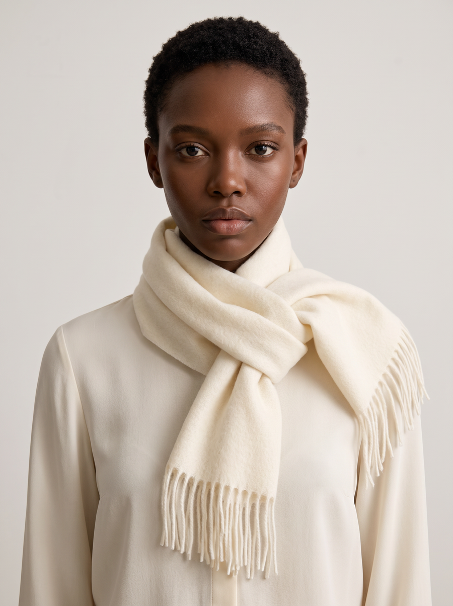 100% Australian Wool Scarf | Solid Minimalist Wrap