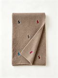 Embroidered Short Knit Scarf