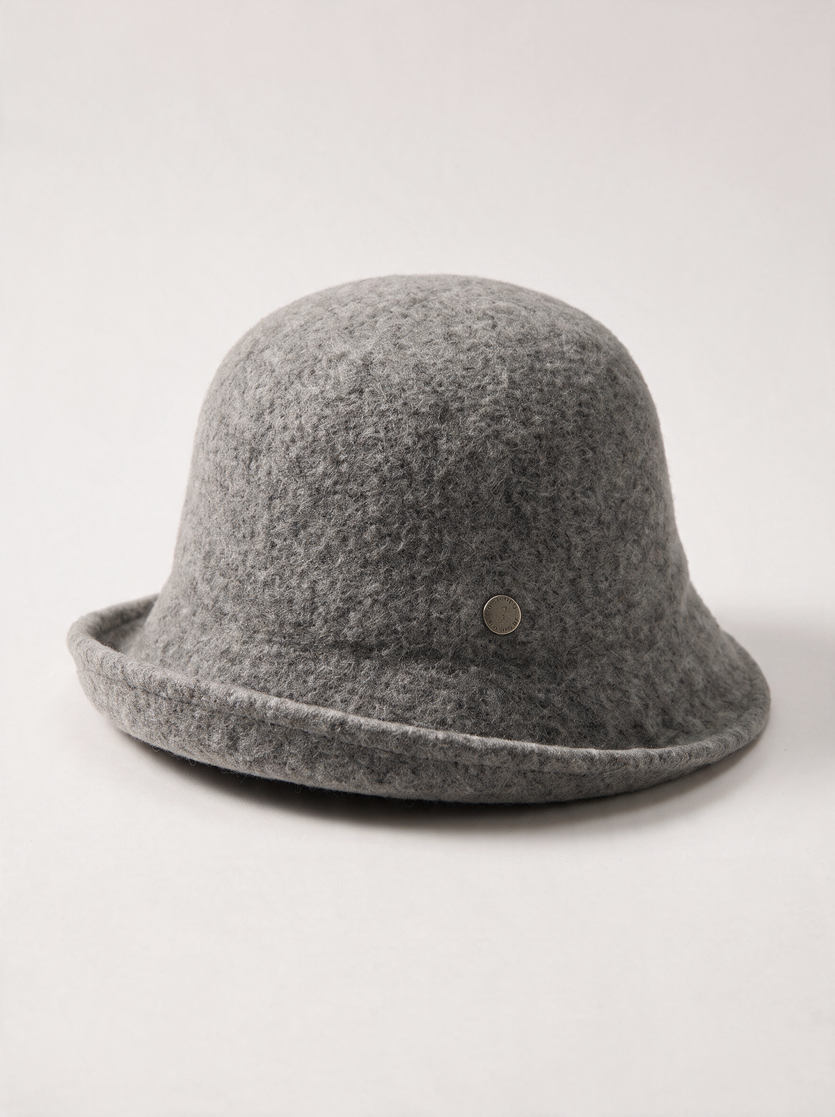 Wool-Blend Button Bucket Hat