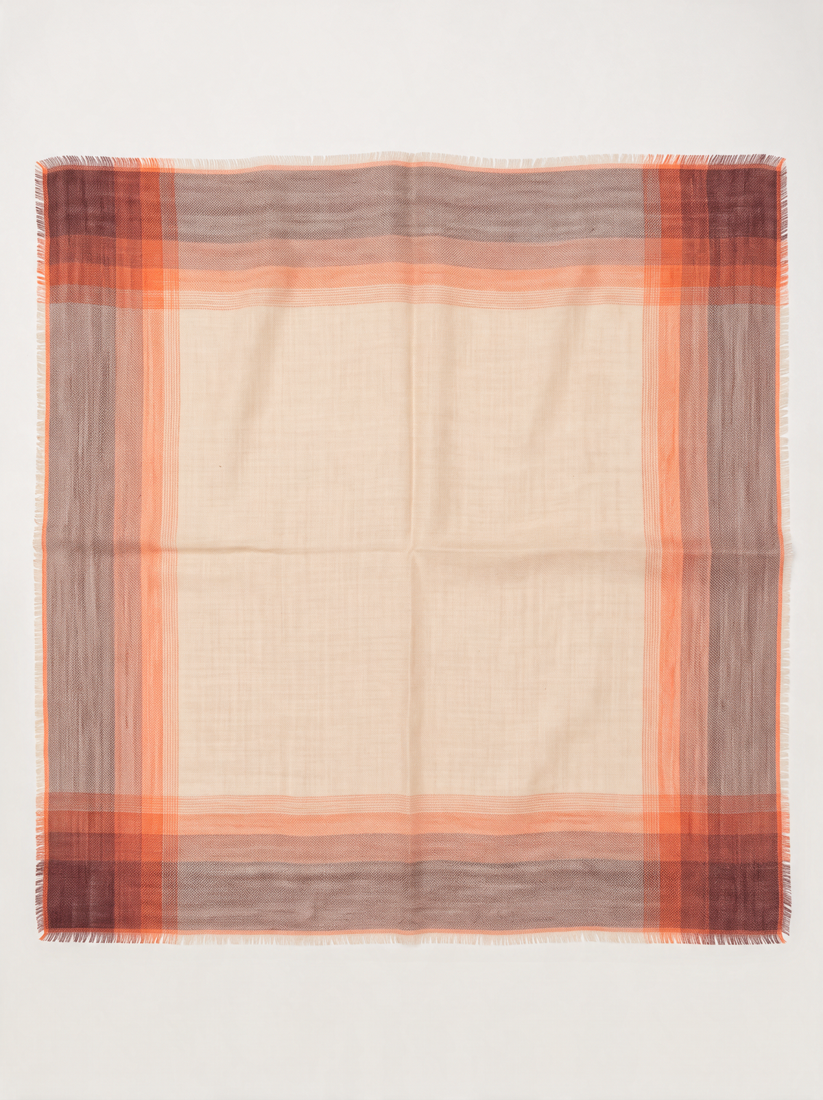 100% Cashmere Square Scarf | Yarn-Dyed Fine Check