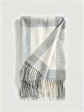 Wide Colour-Block Wool Scarf