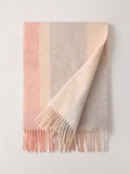 100% Wool Pastel Check Scarf
