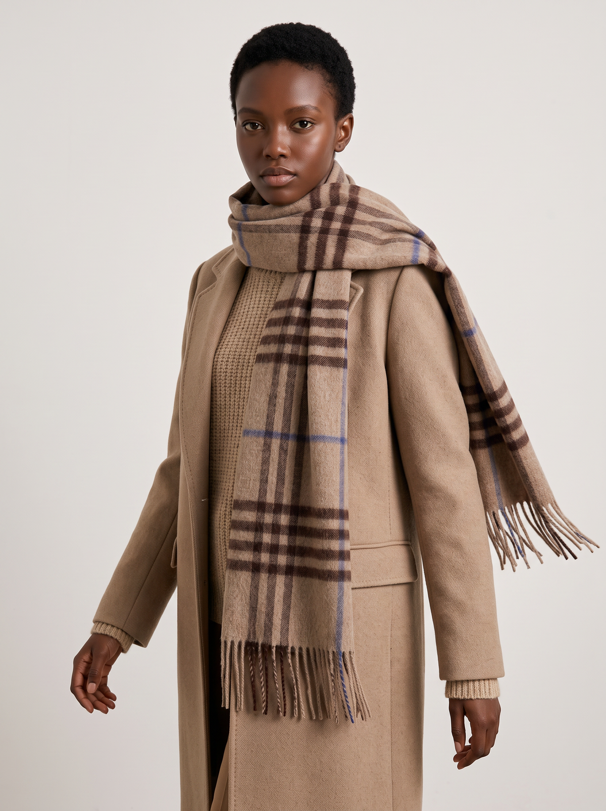 100% Wool Tonal Stripe Scarf