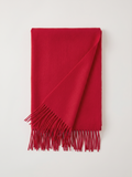 300g Cashmere-Feel Oversized Fringe Scarf | Solid Blanket Wrap