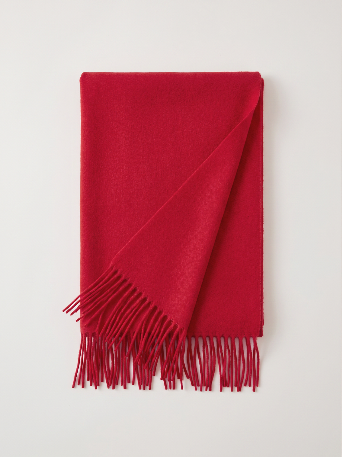 300g Cashmere-Feel Oversized Fringe Scarf | Solid Blanket Wrap