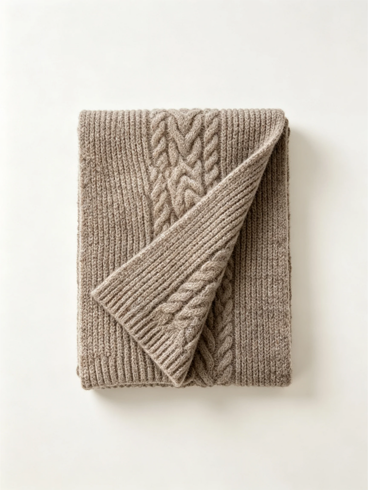 Brushed Rib Wool-Blend Scarf