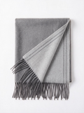 100% Wool Minimalist Border Scarf