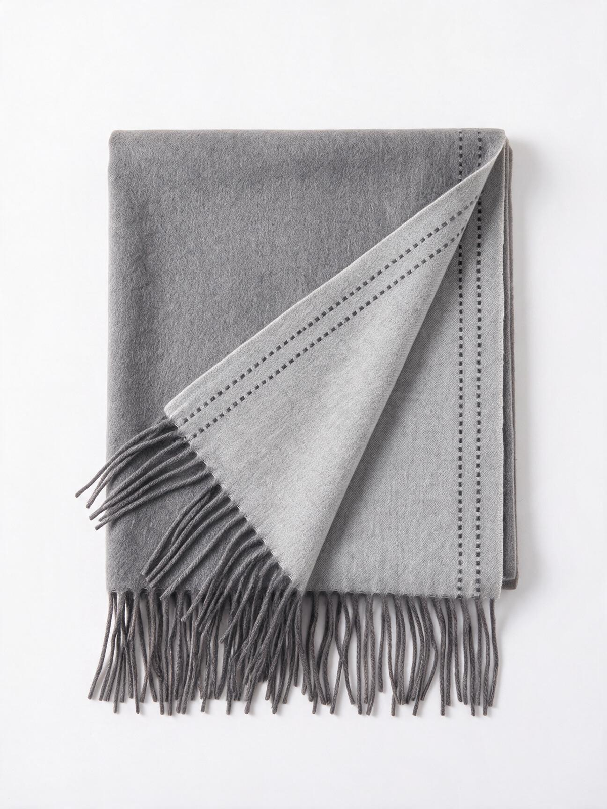 100% Wool Minimalist Border Scarf