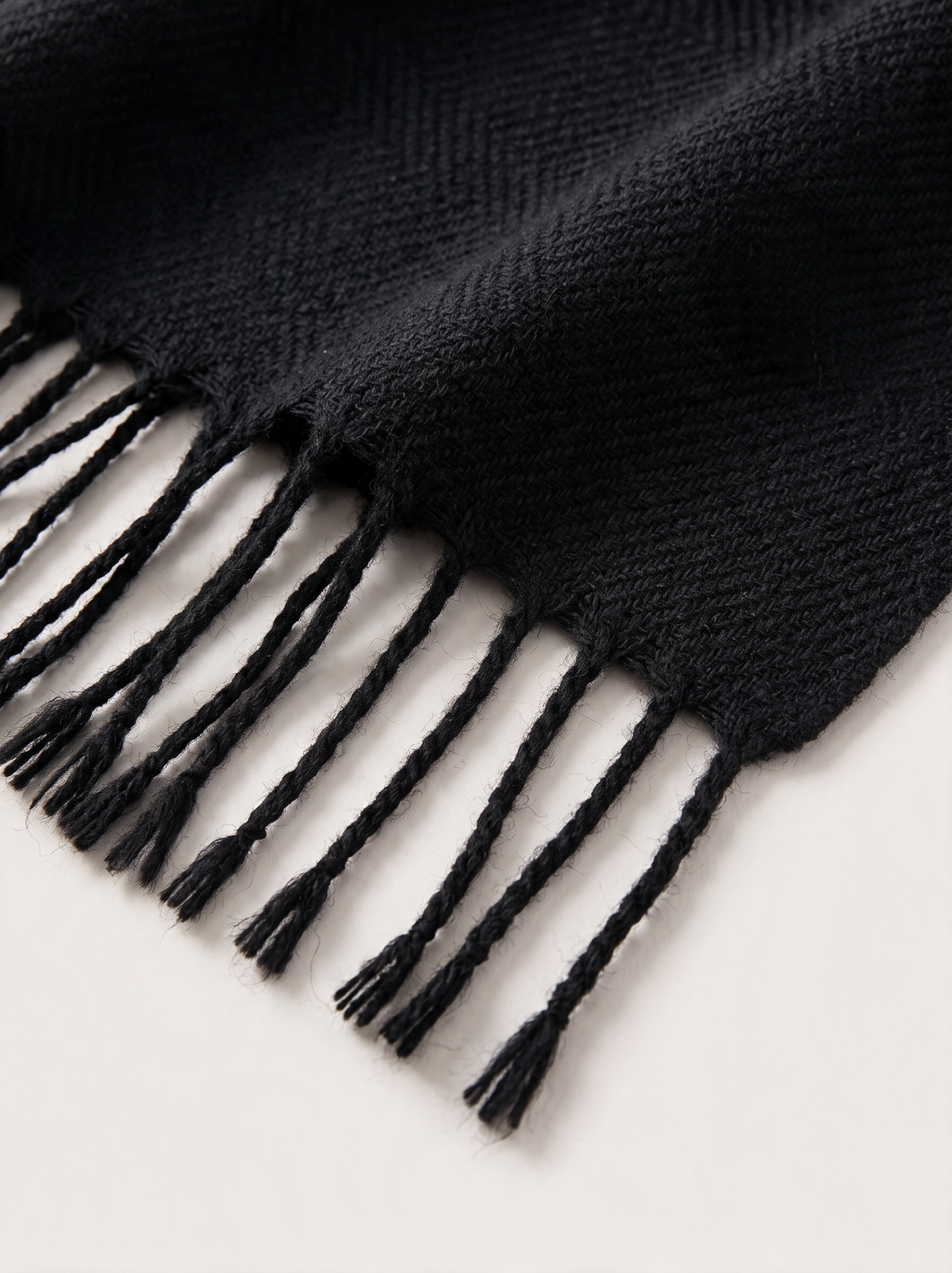 300g Cashmere-Feel Oversized Fringe Scarf | Solid Blanket Wrap