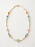 Beaded Yingluo Necklace — Hetian Jade & Salt-Source Agate