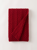 100% Wool Textured Knit Scarf