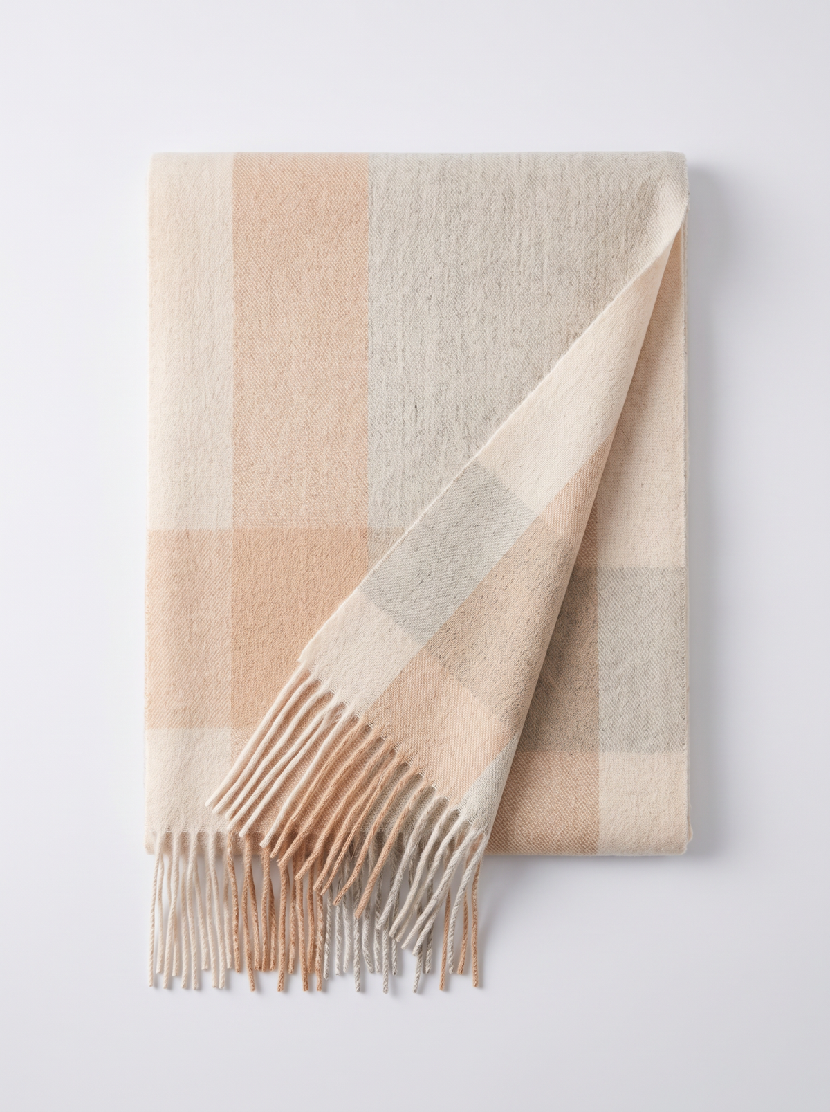 100% Wool Soft Check Scarf